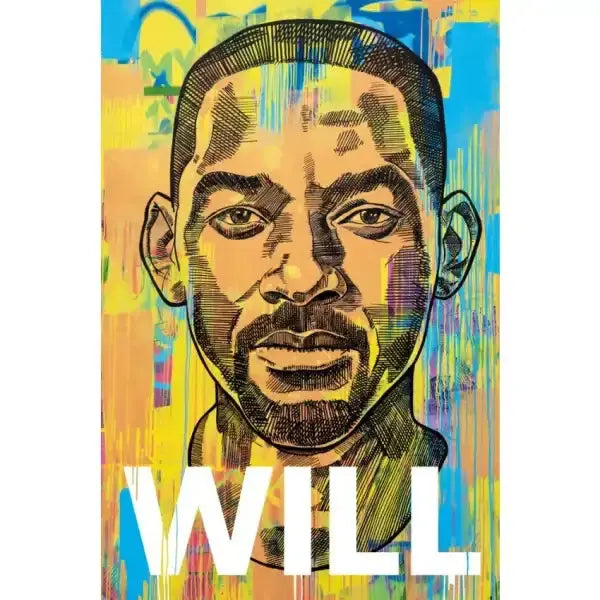 Will Smith portrait on Will Вілл English self-help books cover for inspiration Will Smith portrait on Will Вілл English self-help books cover for inspiration