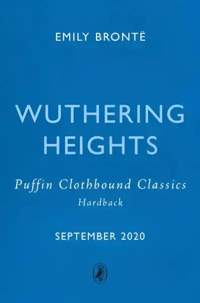 Blue book cover of Wuthering Heights Puffin Clothbound Classics edition Blue book cover of Wuthering Heights Puffin Clothbound Classics edition