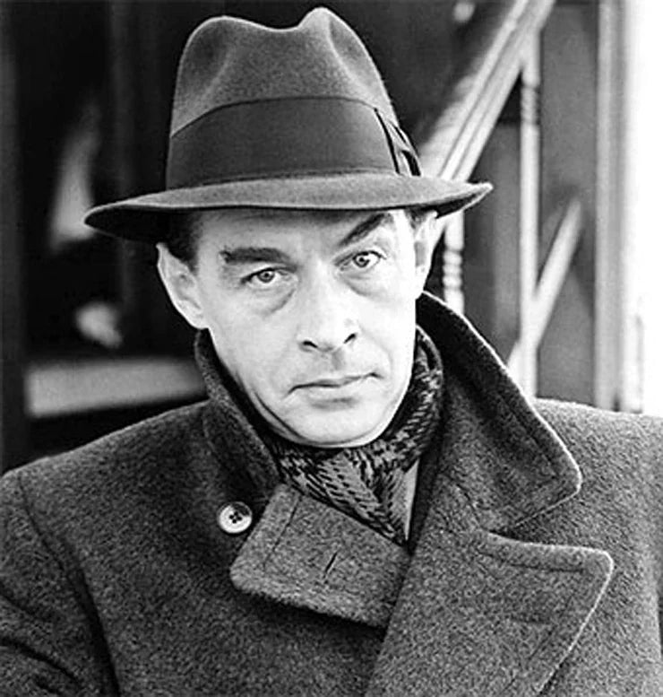 Man in fedora and overcoat from Erich Maria Remarque book collection