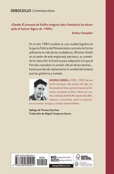 1984 by George Orwell Spanish-language edition book cover