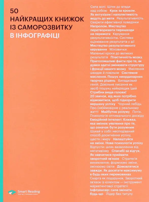 50 найкращих книжок із саморозвитку в інфографіці