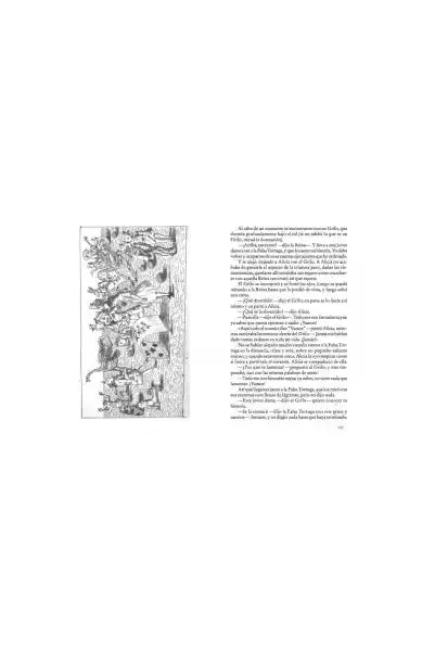 Black-and-white John Tenniel illustration from Lewis Carroll’s Alicia en las maravillas