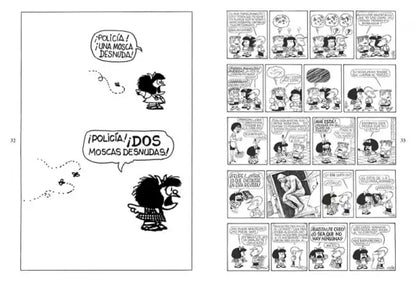 Mafalda comic in black and white from All of Mafalda expanded edition book