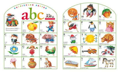 Colorful alphabet chart.