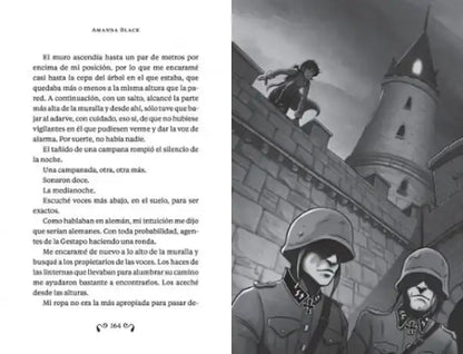 Medieval castle tower in Amanda Black time travel tapestry by Juan Gómez-Jurado