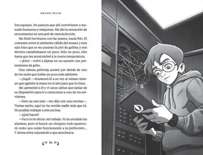 Amanda Black manga illustration of time travel radio, by Juan Gómez-Jurado