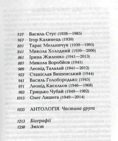 Page from a book with a list of names and dates.