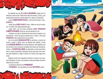 Red and white ARTA GAME 7 beach towel with blue trim