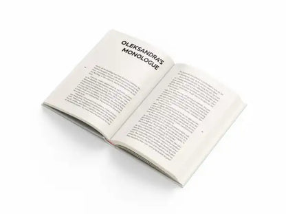 Open paperback book showing white pages from Bakhmut by Myroslav Laiuk war reportage books