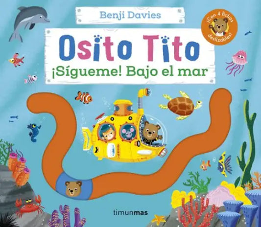 Bizzy Bear osito tito bajo el mar interactive board book toy submarine