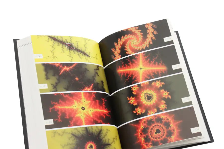 Open book of fractal images.