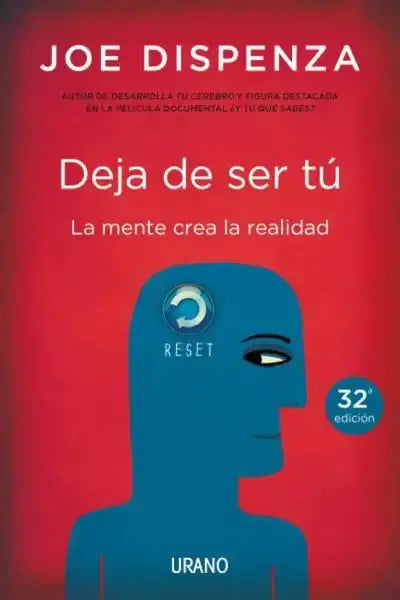 Blue reset icon on human head silhouette for Joe Dispenza Spanish edition book