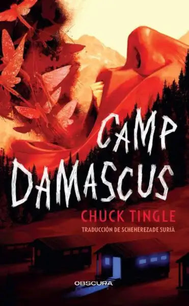 Red maple leaf scarf for Camp Damascus by Chuck Tingle