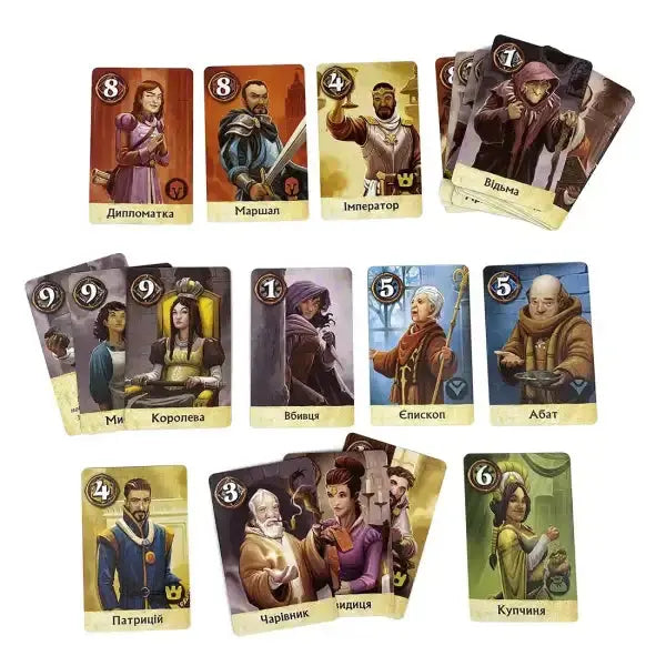 Citadels classic strategy card game illustrated character cards