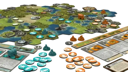 Civilization: A New Dawn board game with modular map and innovative focus row