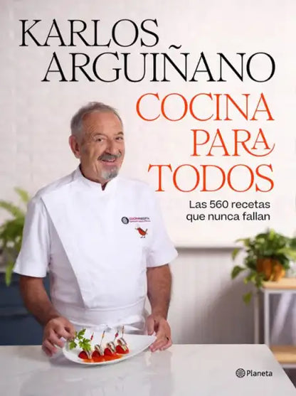 White chef jacket with red accents from Cocina Para Todos book