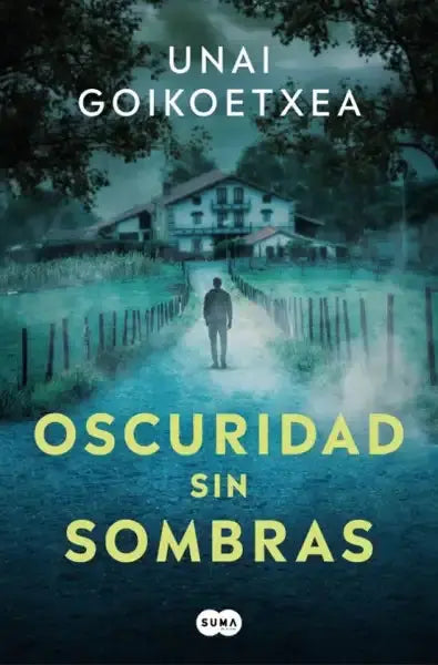 Misty teal rural scene on Darkness Without Shadows Ander Crespo book cover
