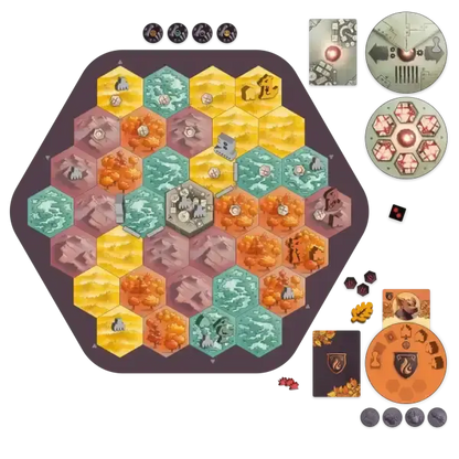 Hexagonal board in Defenders of the Wild cooperative strategy game