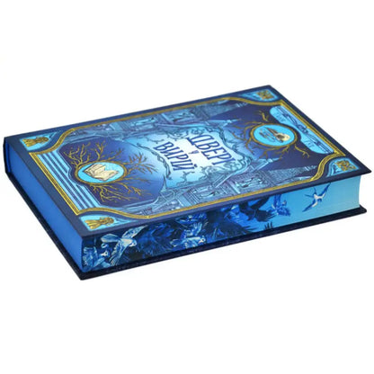 Blue decorative book-shaped box from Tanya Hood Ukrainian YA Fantasy with fast book delivery
