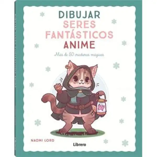 Anime cat-like creature in armor from Drawing Fantastic Anime Creatures book