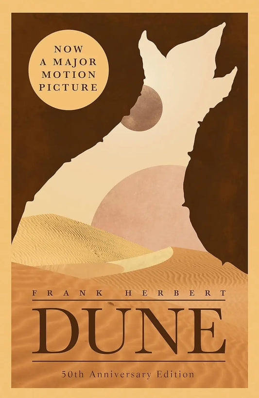 Dune 50th Anniversary Edition book cover showcasing the special anniversary edition