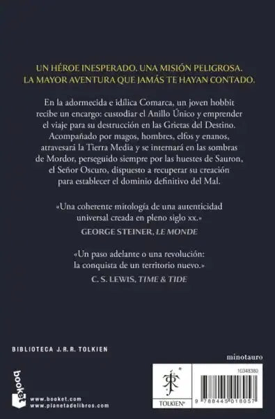 Dark blue cover of La Comunidad del Anillo with gold text