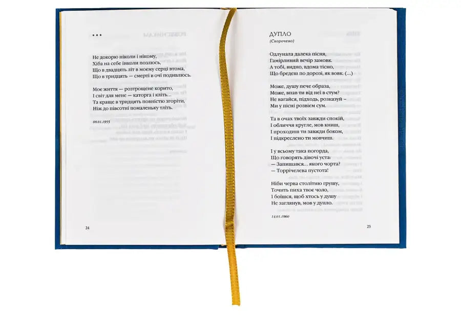 Open book with bookmark.