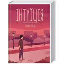 Обкладинка книги "Інтуїція" Лорана Гунель, молодий чоловік на фоні міського пейзажу у рожевих тонах.