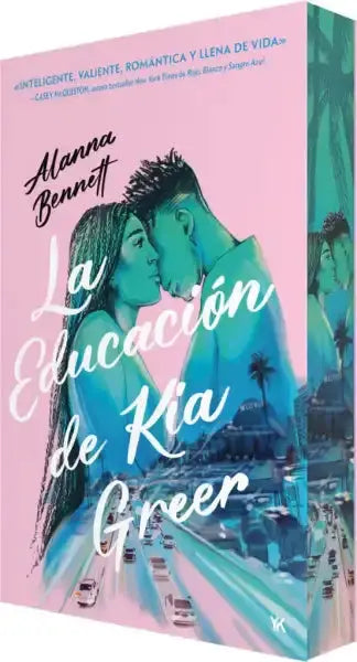 Pink and teal Kia Greer young adult book cover by Alanna Bennett