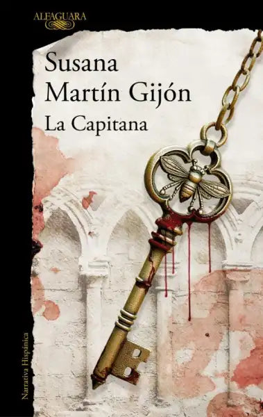 La Capitana antique key necklace with red stone by Susana Martín Gijón