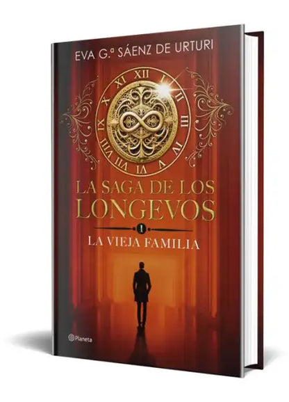 Red leather book by Eva García Sáenz with gold man silhouette