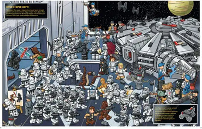 LEGO Star Wars scene with spy droid from the Spot the Spy Droid activity book