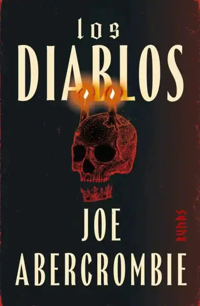 Los diablos dark fantasy book cover with red skull and candles