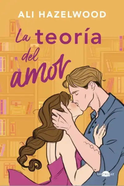 Love, Theoretically Spanish book cover by Ali Hazelwood romantic comedy kiss scene