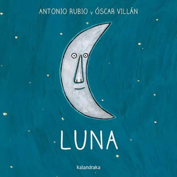 Luna crescent moon plush toy by Antonio Rubio and Óscar Villán books