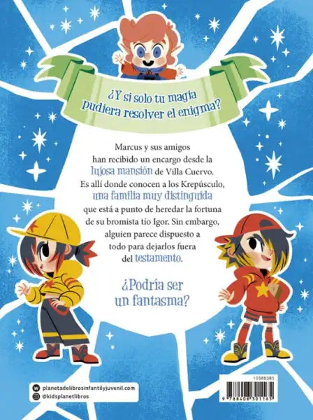 Marcus Pocus Magical Mysteries 2 book cover with starry night sky and pranking ghost