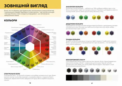 Hexagonal color wheel in Minecraft Guide to Creative Ukrainian edition book