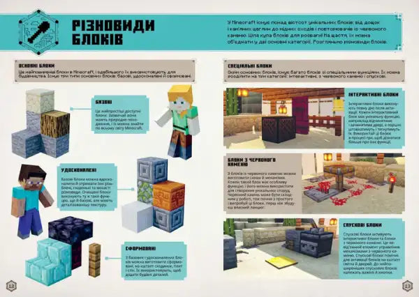 Minecraft guide to creative mode Ukrainian hardcover with blocks and characters on cover