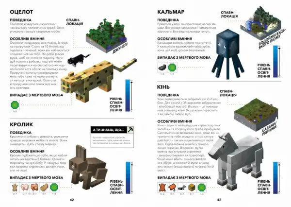 Minecraft animal figure set with diverse creatures and detailed textures.