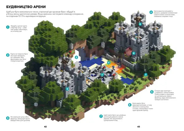 Minecraft castle model in PVP Minigames Guide Ukrainian Edition