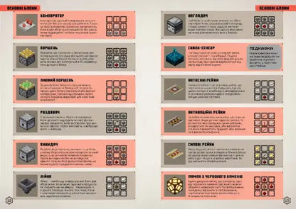 Minecraft guide for Redstone in STEM handbook by Thomas McBrien Ukrainian hardcover