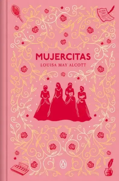 Commemorative hardcover Mujercitas with pink cover and gold foil