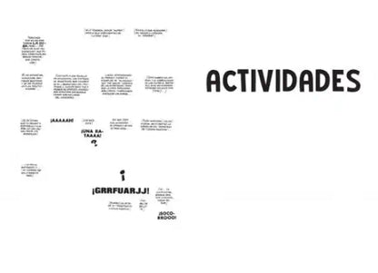 Black and white Actividades poster for Primer Mortadelo y Filemón Pacotilla Qué Pesadilla