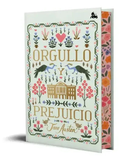 Orgullo y prejuicio spanish hardcover with floral bird designs