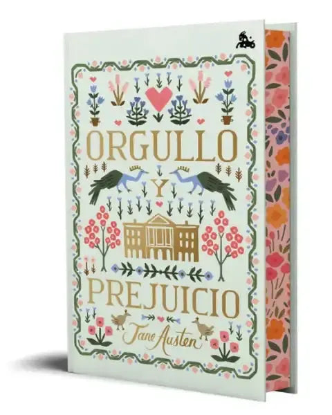 Orgullo y prejuicio spanish hardcover with floral bird designs