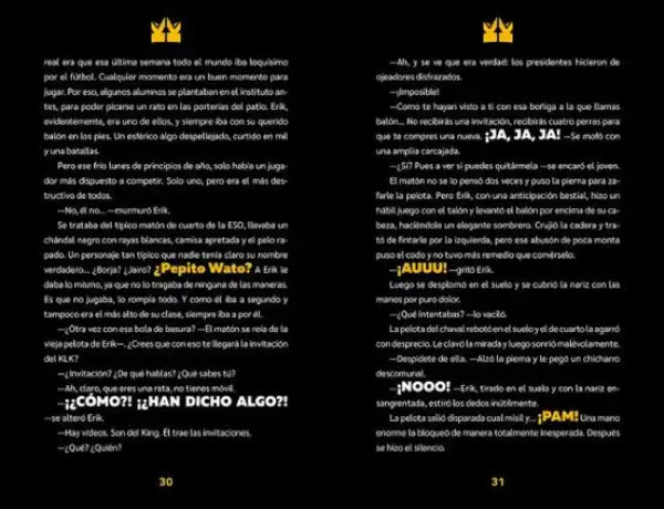 Black leather notebook with gold lettering and silver clasp, Kings League edition