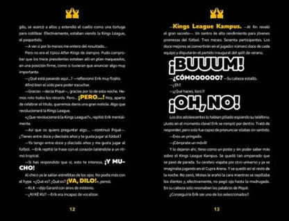 Black and white Kings League comic page with speech bubbles