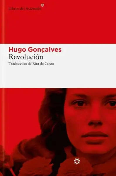Red hardcover Revolution book by Hugo Gonçalves with Maria Luísa portrait