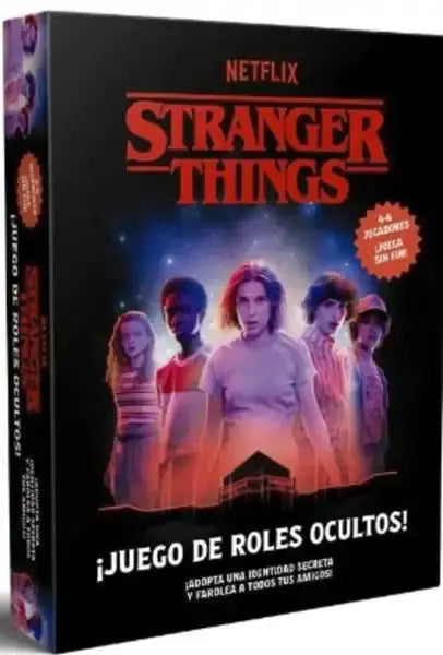 Stranger Things Hidden Roles role-playing board game box for 4-6 players