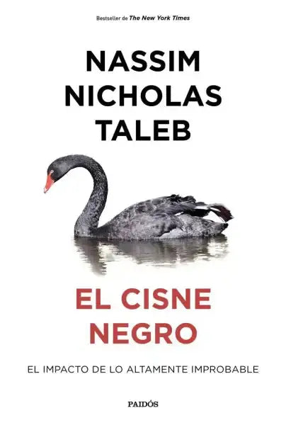 Black swan with red beak floating on water, inspired by Nassim Nicholas Taleb’s The Black Swan